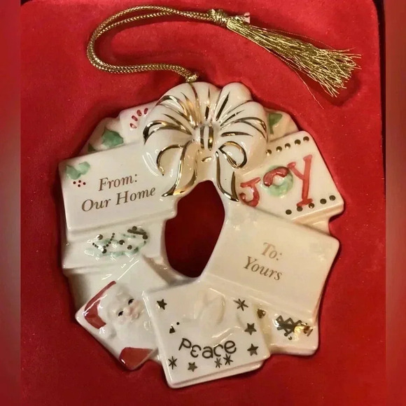 LENOX NIB CREAM GOLD HOLIDAY WREATH 2006 - Picture 9 of 9